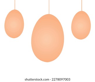 Easter eggs on a white background. Vector illustration. Eps 10