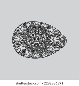  Easter eggs on a white background. Print for congratulations. Doodle style.Vector illustration.