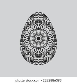  Easter eggs on a white background. Print for congratulations. Doodle style.Vector illustration.