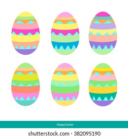 Easter eggs on white background.