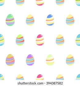 Easter eggs on white background / cute pattern / vector