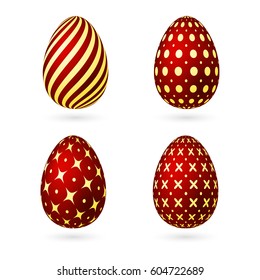 Easter eggs on white background. Vector