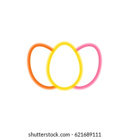 Easter eggs on a white background. Vector illustration .
