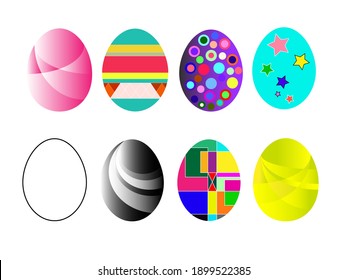 Huevos de Pascua en traseros blancos 