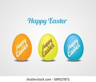 Easter eggs on white background.Festive decoration.Happy Easter!