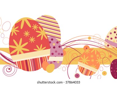Easter Eggs in Orange Cream colors