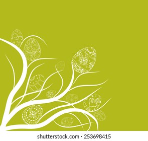 easter eggs ornament doodle background