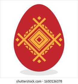 Huevos de Pascua adornados con fondo blanco