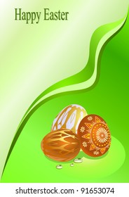 Easter eggs with ornament, vector illustration