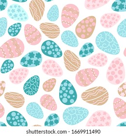 Easter eggs ornaments seamless pattern