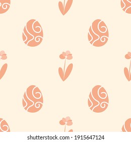 Easter eggs ornaments seamless pattern. Creative texture for fabric, wrapping, 
textile, wallpaper, apparel. Surface pattern design.