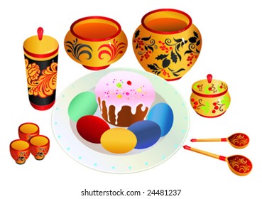 easter eggs and painted ware