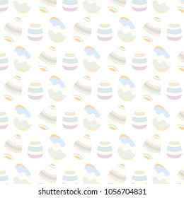 Easter eggs in pastel colors