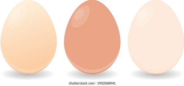 
Easter eggs in pastel colors on white background