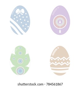 Easter eggs pastel color,Seamless pattern and background,Vector illustrator. for Easter festival.Christian Holiday festival.