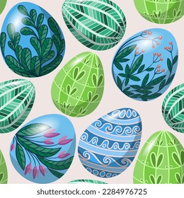 easter eggs pattern, background, illustration