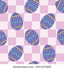 Easter eggs pattern easter eggs background spring eggs seamless pattern