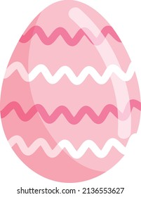 Easter Eggs with pattern. Design elements for holiday cards.Cartoon flat style Vector illustration.