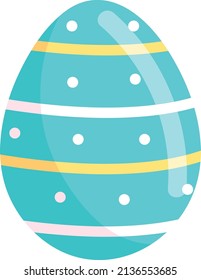 Easter Eggs with pattern. Design elements for holiday cards.Cartoon flat style Vector illustration.