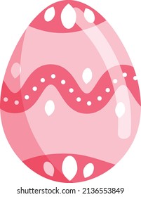 Easter Eggs with pattern. Design elements for holiday cards.Cartoon flat style Vector illustration.