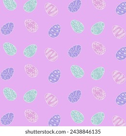Easter eggs pattern. Happy Easter. Vector illustration