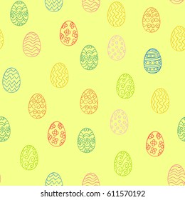 Easter eggs pattern. Seamless background for easter design