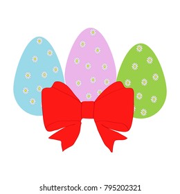 Easter eggs. Plish design.