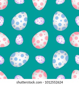 Easter eggs in polka dots