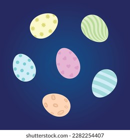 Easter eggs premium vector illustration