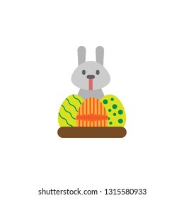 Easter, eggs, rabbit icon. Element of color easter illustration. Premium quality graphic design icon. Signs and symbols collection icon for websites, web design