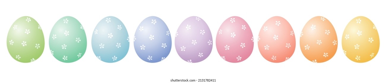 Easter eggs rainbow colors isolated vector