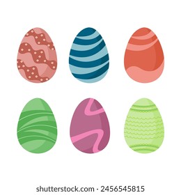 Easter Eggs with Realistic ornament pattern