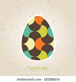 easter eggs retro pattern vector