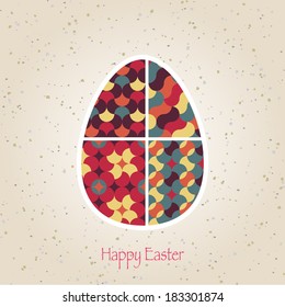 easter eggs retro pattern vector