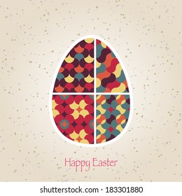 easter eggs retro pattern vector