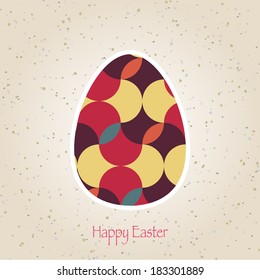 easter eggs retro pattern vector