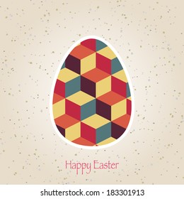 easter eggs retro pattern vector