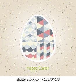 easter eggs retro pattern vector