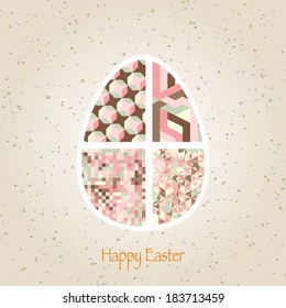 easter eggs retro pattern vector