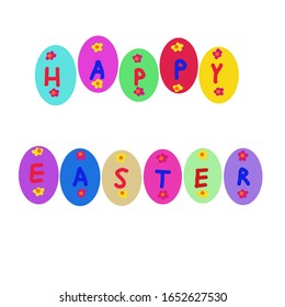 Easter eggs s on white background 