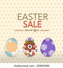 Easter eggs sale background