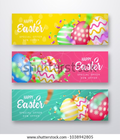 easter eggs sale banners flyers isolated stock vector royalty free