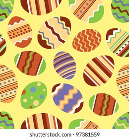Easter eggs seamless background