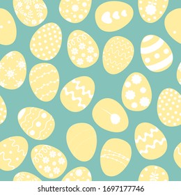 Easter eggs, seamless background, pattern. Vector illustration.	

