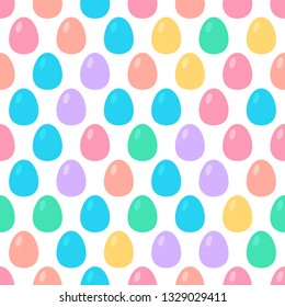 Easter eggs seamless background. Vector pattern.