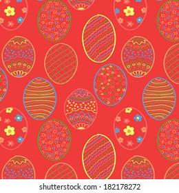 Easter Eggs Seamless background for your design. EPS10 vector.