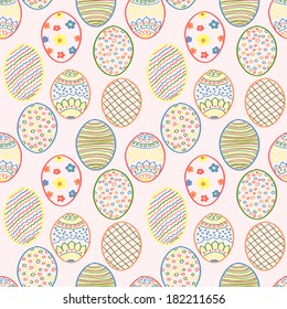 Easter Eggs Seamless background for your design. EPS10 vector.
