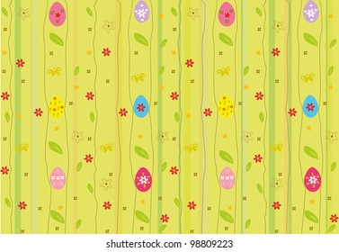 Easter eggs seamless background.Spring decorative vector illustration