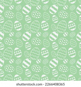 Easter Eggs with seamless ornament pattern, Vector.