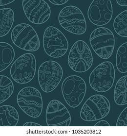 easter eggs seamless pattern